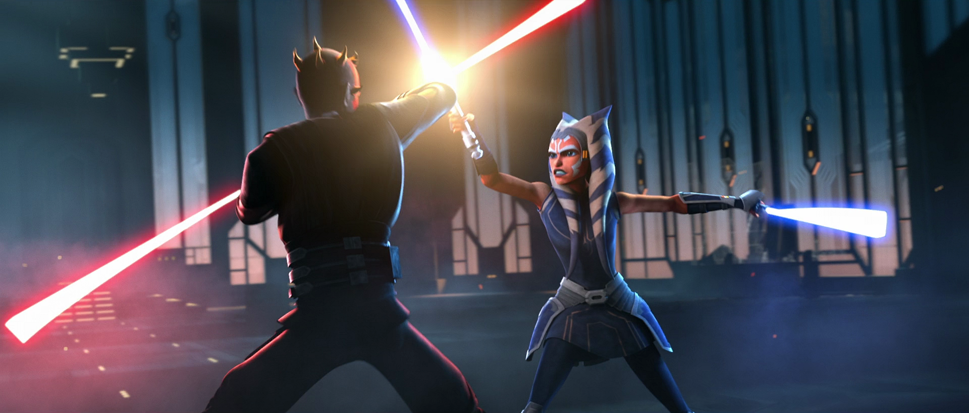 Ahsoka Tano Lightsaber Battle in The Mandalorian