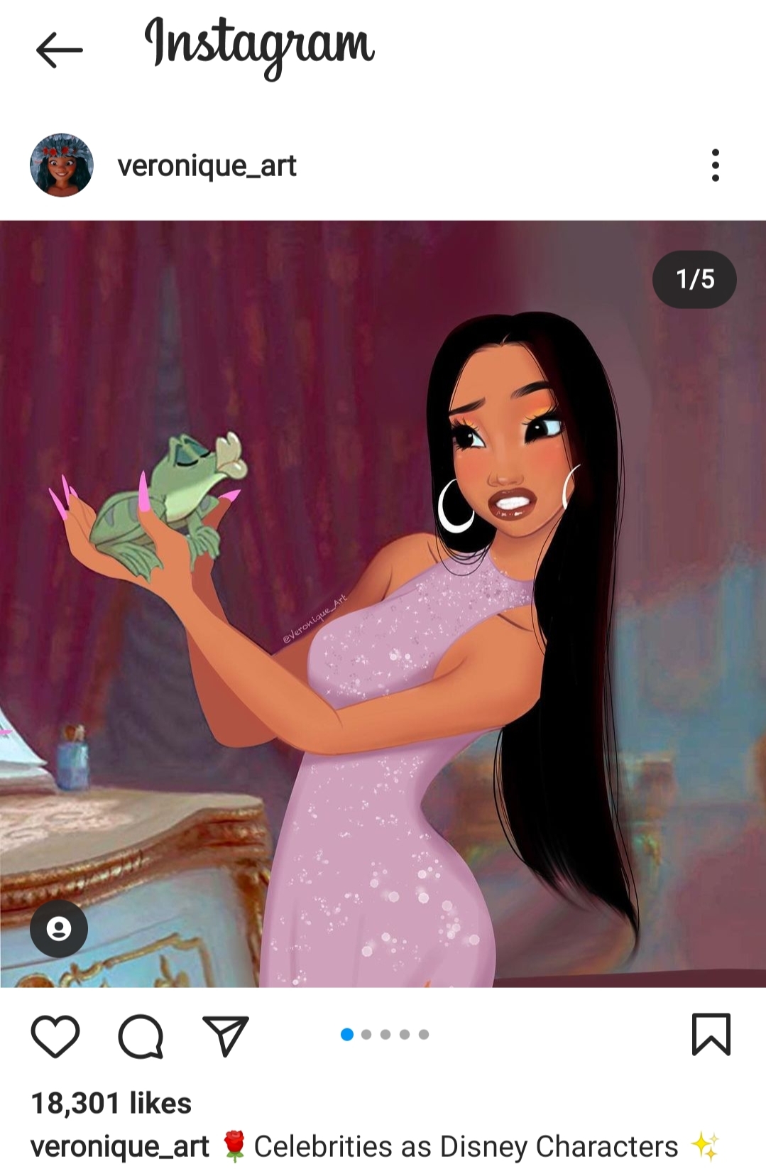 9 celebrities drawn as Disney characters