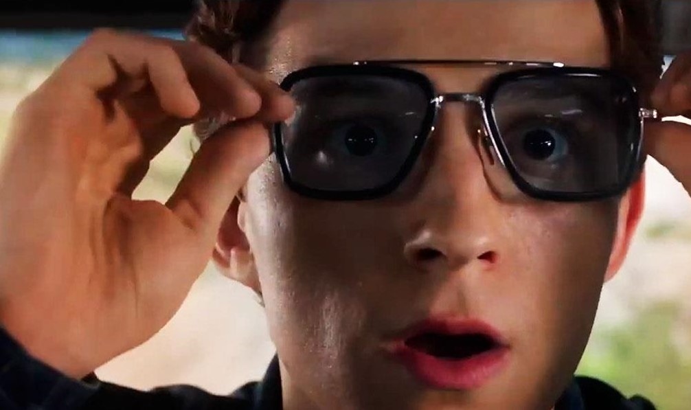 Peter Parker with E.D.I.T.H glasses