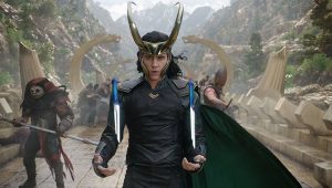 7. The horns on Loki's helmet in the first film were very vertical, which intentionally matched the upward shapes and design of Asgard.