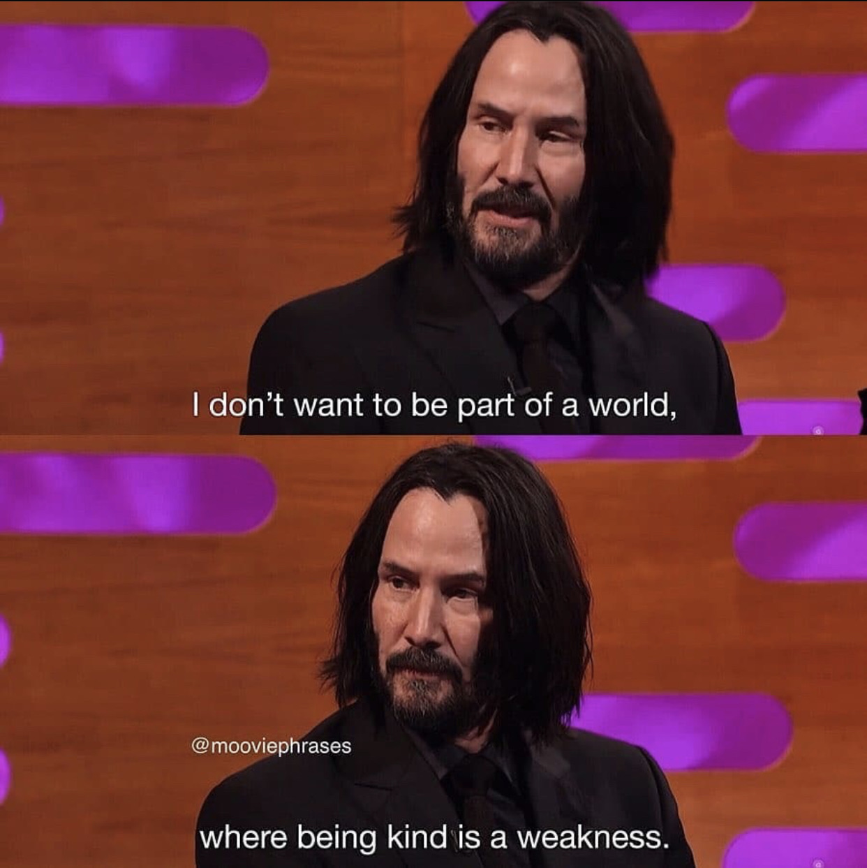 Keanu in an interview 