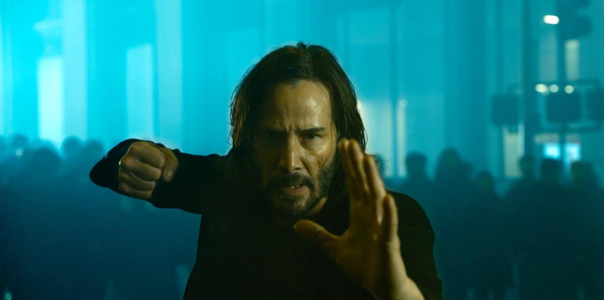 Keanu Reeves as Neo in The Matrix Resurrections