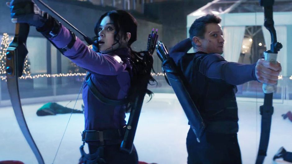 Jeremy Renner and Hailee Steinfeld in "Hawkeye"