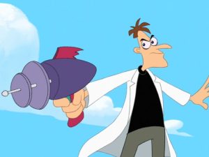 Doofenshmirtz, the evil villain From Phineas and Ferb