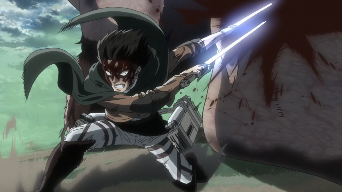 Attack On Titans: Levi Ackerman Fighting A Titan