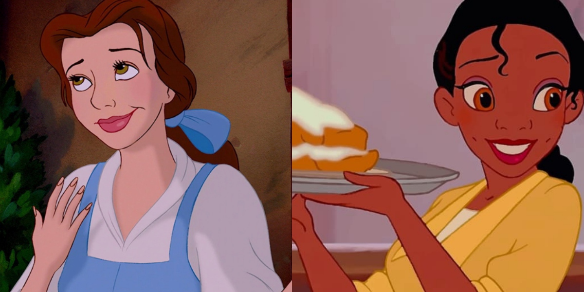 Belle and Tiana disney princesses