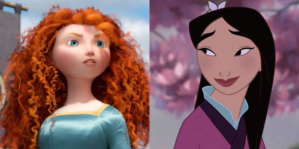 Merida and Mulan disney princesses