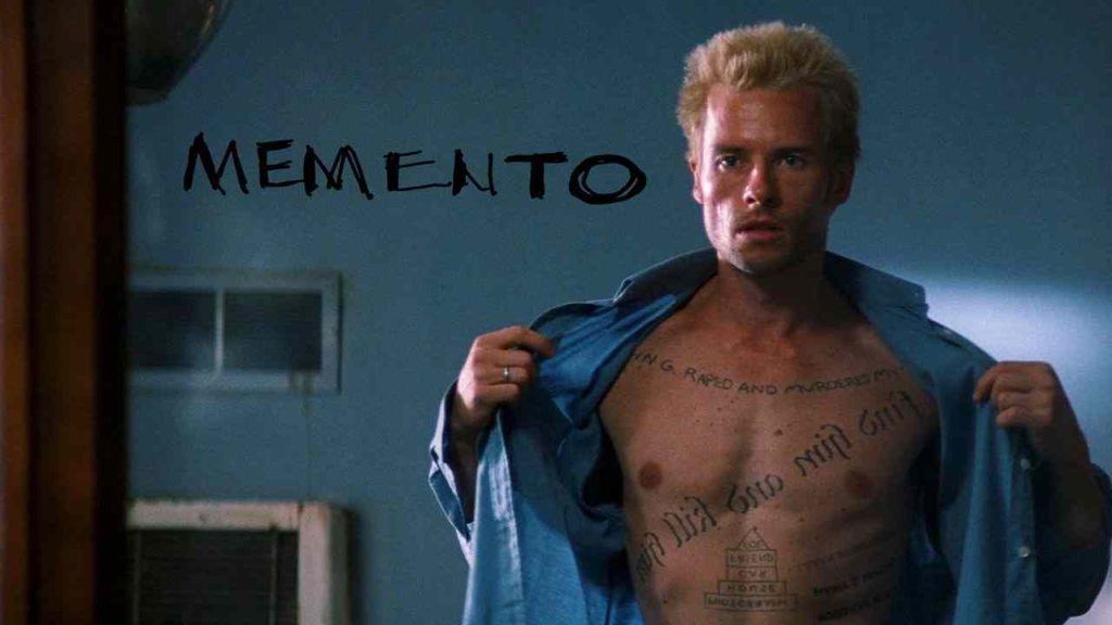 A still from Christopher Nolan's Memento