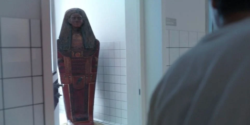 The Red Sarcophagus contains Jake Lockley