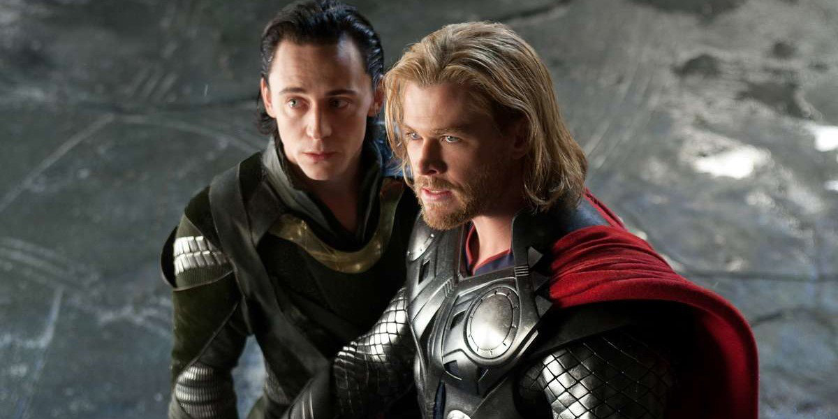 Tom Hiddleston and Chris Hemsworth Thor