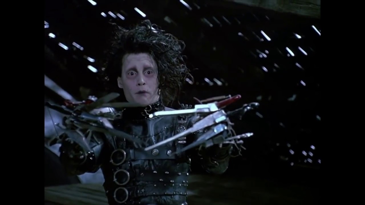 Johnny Depp as Edward Scissorhands.