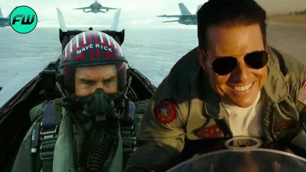 Tom Cruise doing stunts in Top Gun Maverick