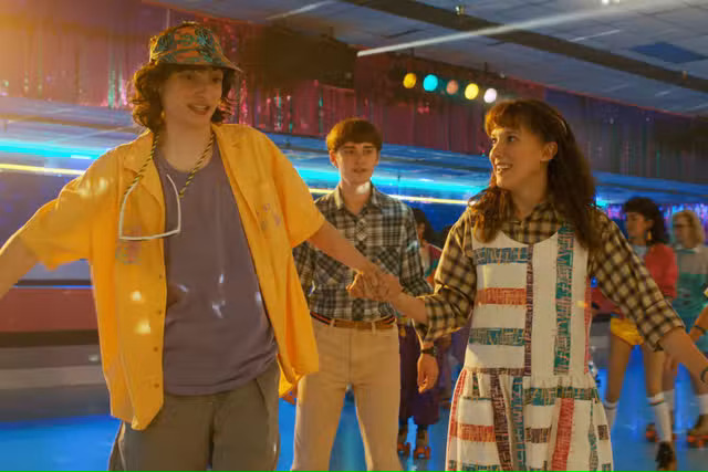 Finn Wolfhard (Left), Noah Schnapp (Centre), Millie Bobby Brown (Right)