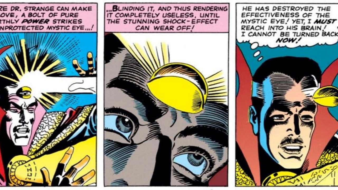 The third eye could be a reference to the comics in Doctor Strange