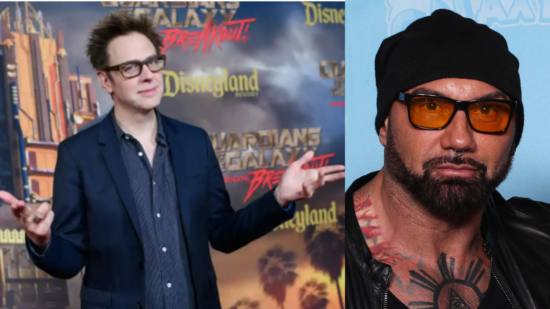 Dave Bautista and James Gunn