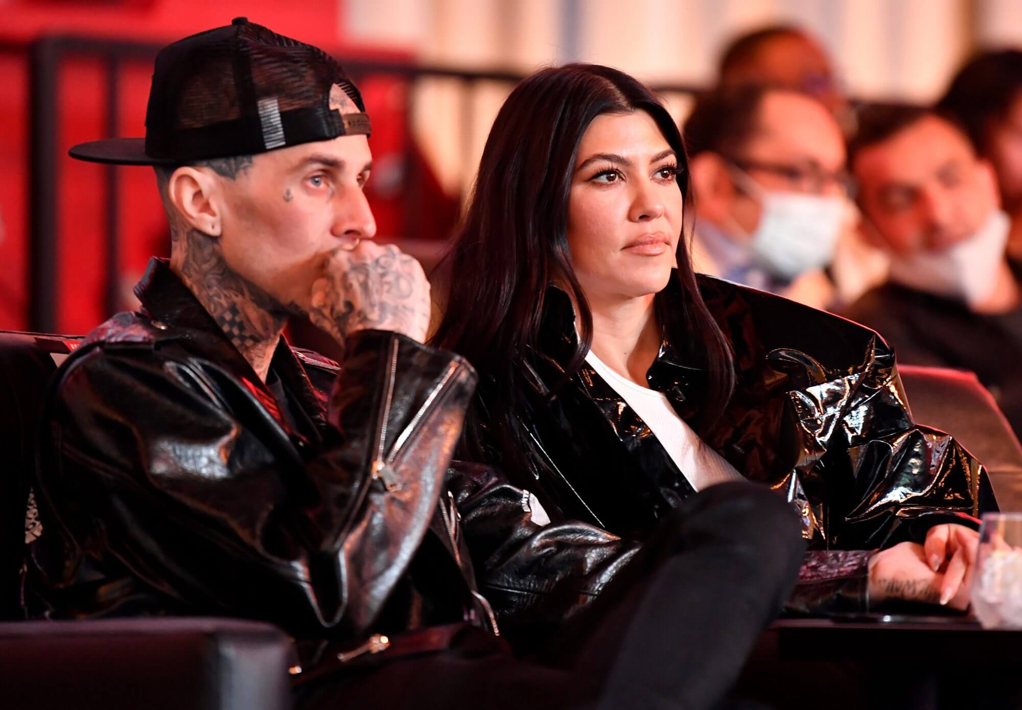 Kourtney Kardashian and Travis Barker.