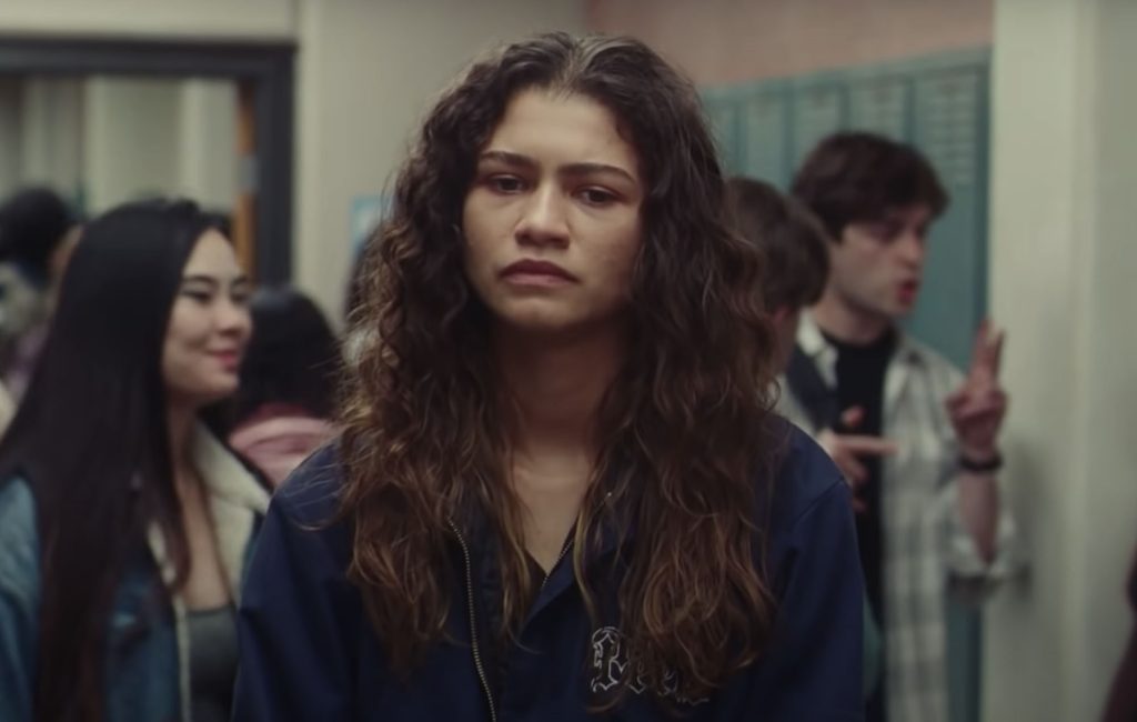 Zendaya in a still from Euphoria