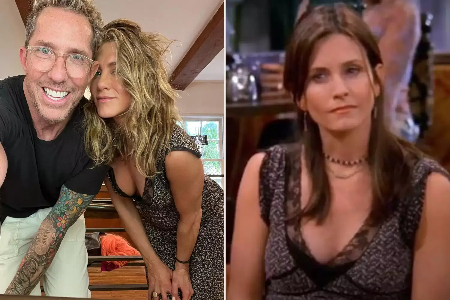 Jennifer Aniston shares photo wearing Monica Geller's dress 