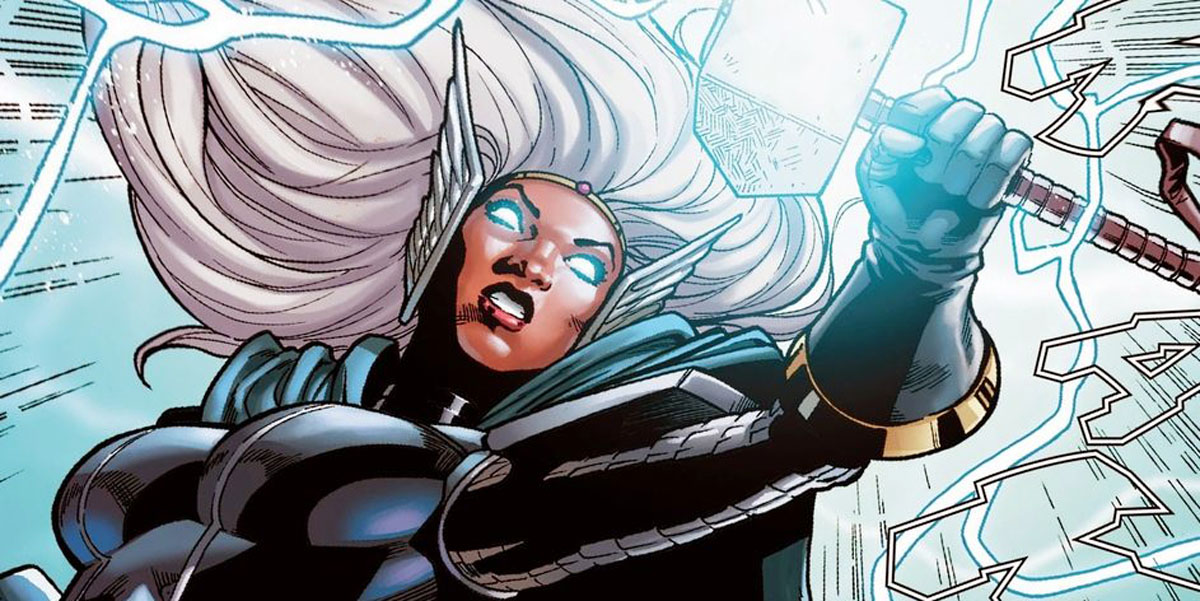 Storm X-Men Wields Mjolnir