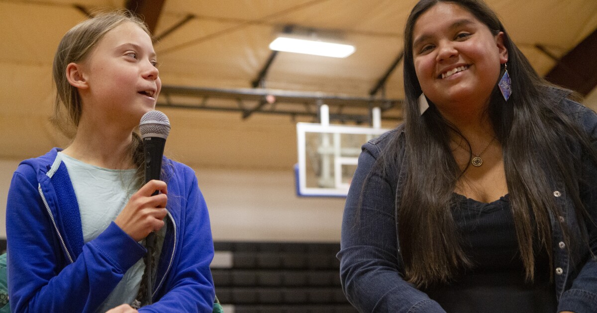 Tokata Iron Eyes with Greta Thunberg