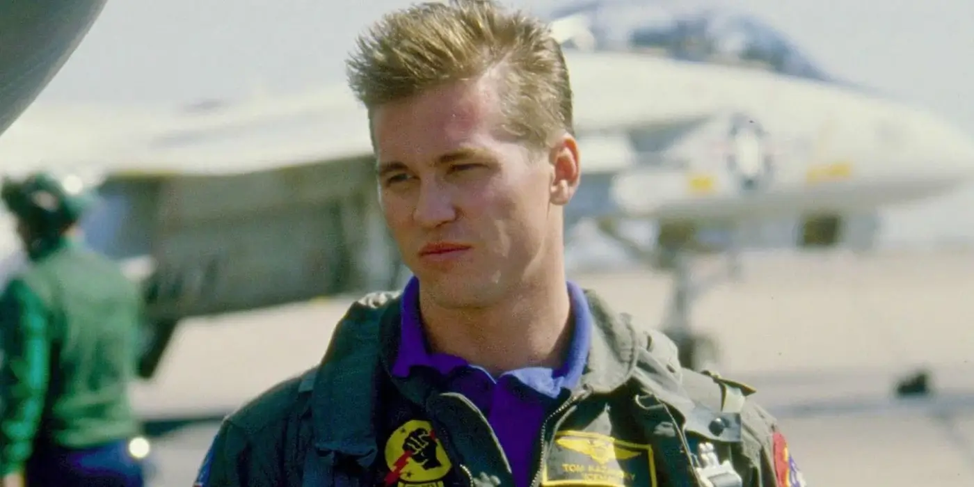 Actor Val Kilmer in Top Gun.