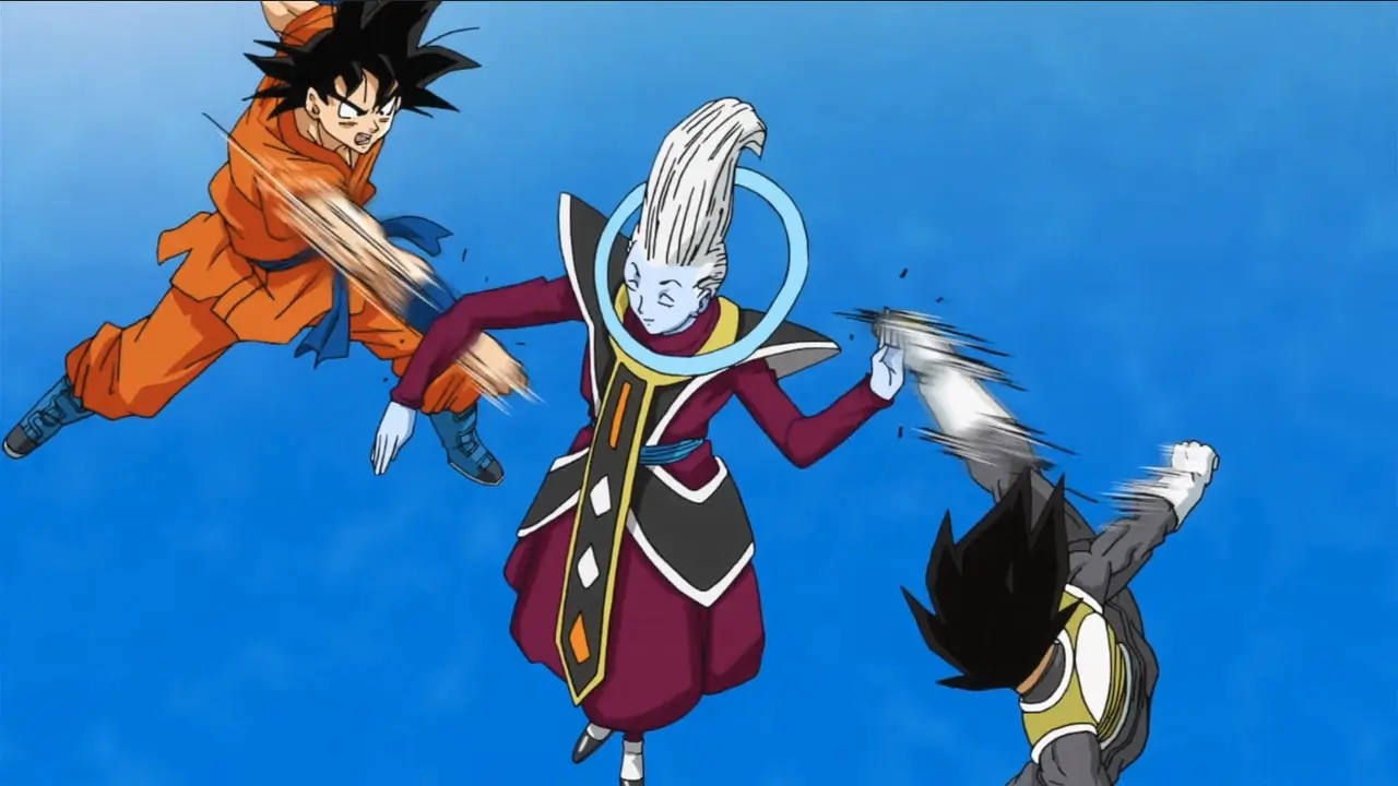 Whis vs. Goku and Vegeta