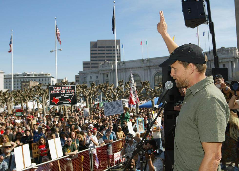 Woody Harrelson - 1996 Protest Against Charles Hurwitz