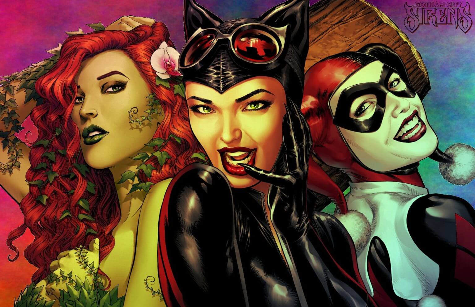 Catwoman, Poison Ivy and Harley Quinn.