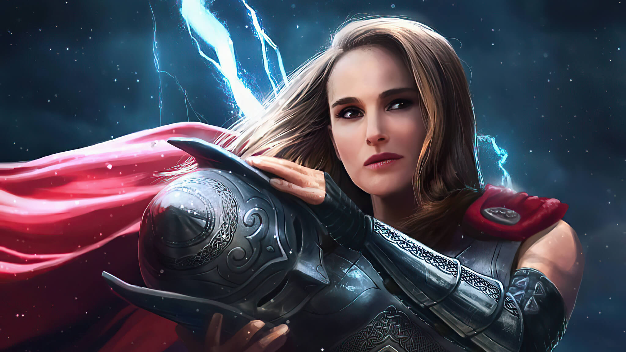 Natalie Portman as Jane Foster.