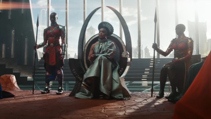 Angela Basset as Ramonda in Black Panther: Wakanda Forever.