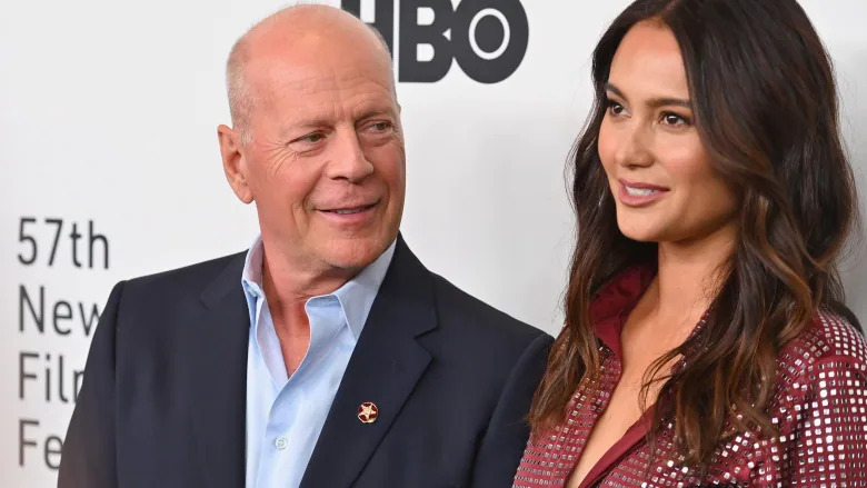 Bruce Willis with wife, Emma Heming