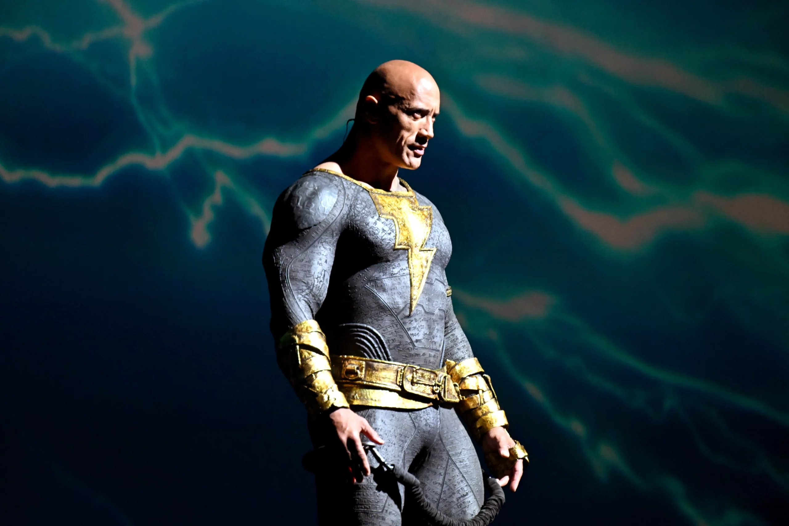 Dwayne Johnson in his full Black Adam costume at the SDCC 2022.