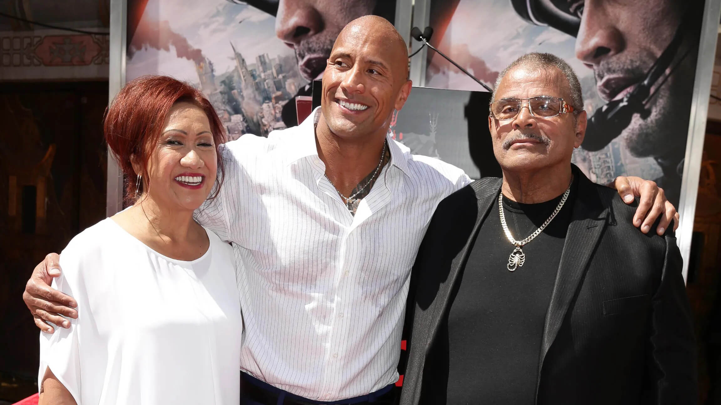 Dwayne 'The Rock' Johnson with parents