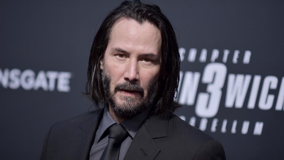 Keanu Reeves arrives at John Wick 3 premiere