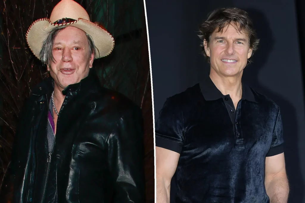 Mickey Rourke (left) and Tom Cruise (right).