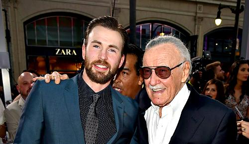 Chris Evans And Stan Lee