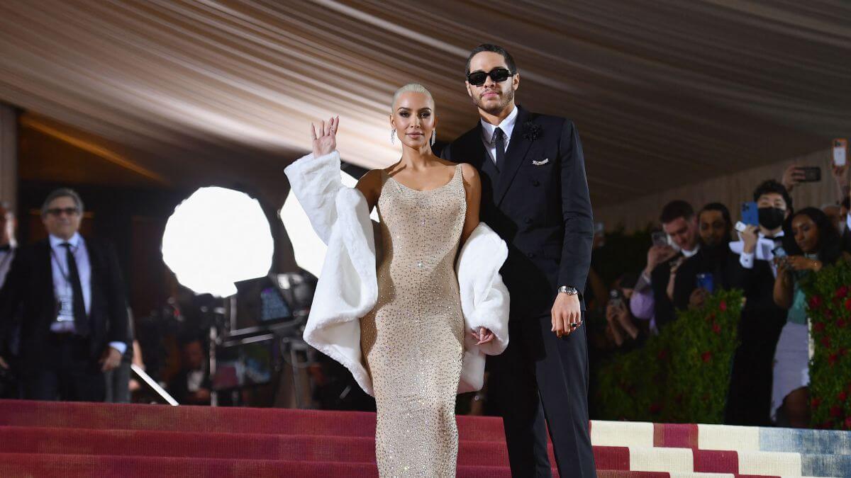 Former couple Kim Kardashian and Pete Davidson