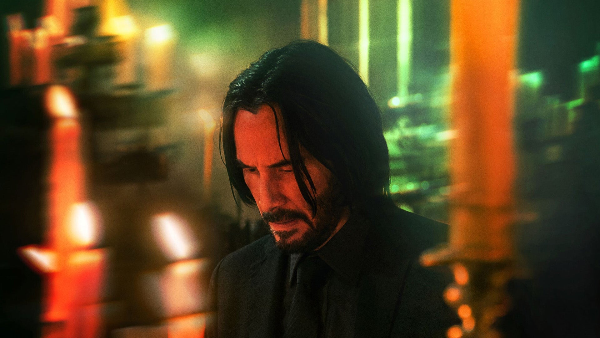 A brief look of Keanu Reeves as John Wick in John Wick 4 (2023).