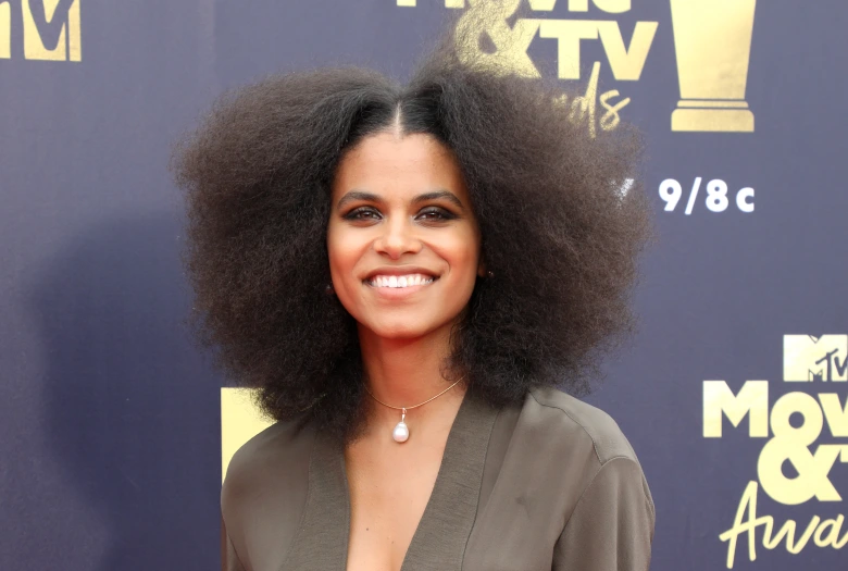 Zazie Beetz seen at an awards ceremony.